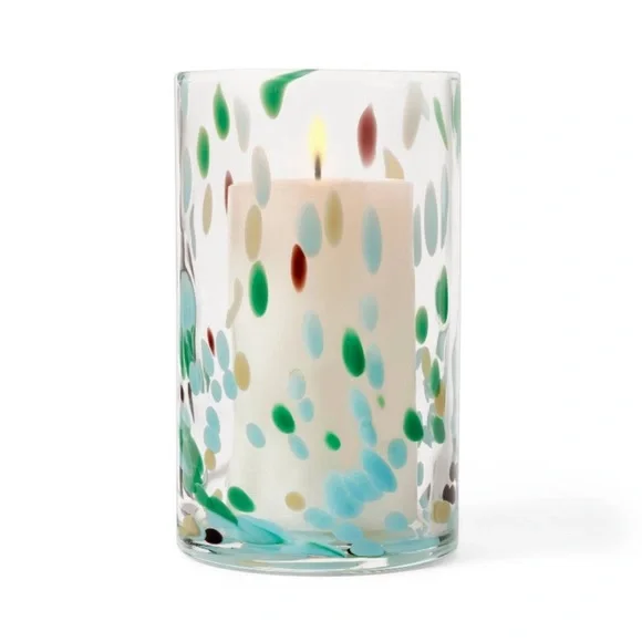 DVF NWT dot glass candle holder -9.84x5.83 - Picture 2 of 8